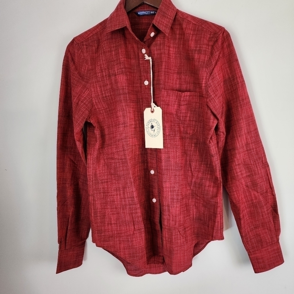 Jarrett Bay  Long Sleeve Cotton Button Down With Chest Pockets NWT Size Small